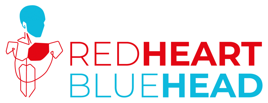 About Us Red Heart Blue Head logo