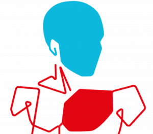 Red Heart Blue Head design