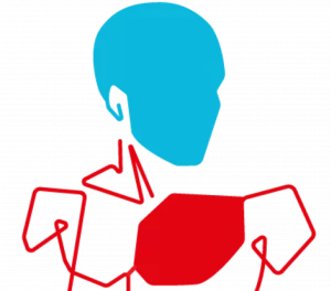 Red Heart Blue Head design