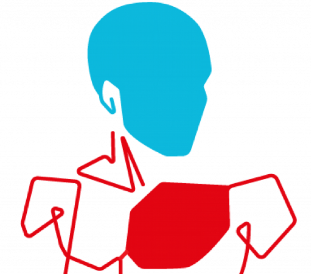 Red Heart Blue Head design