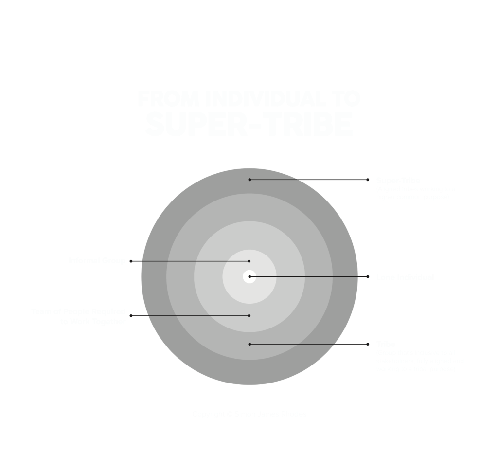 From Individual to Super-tribe diagram super-tribes