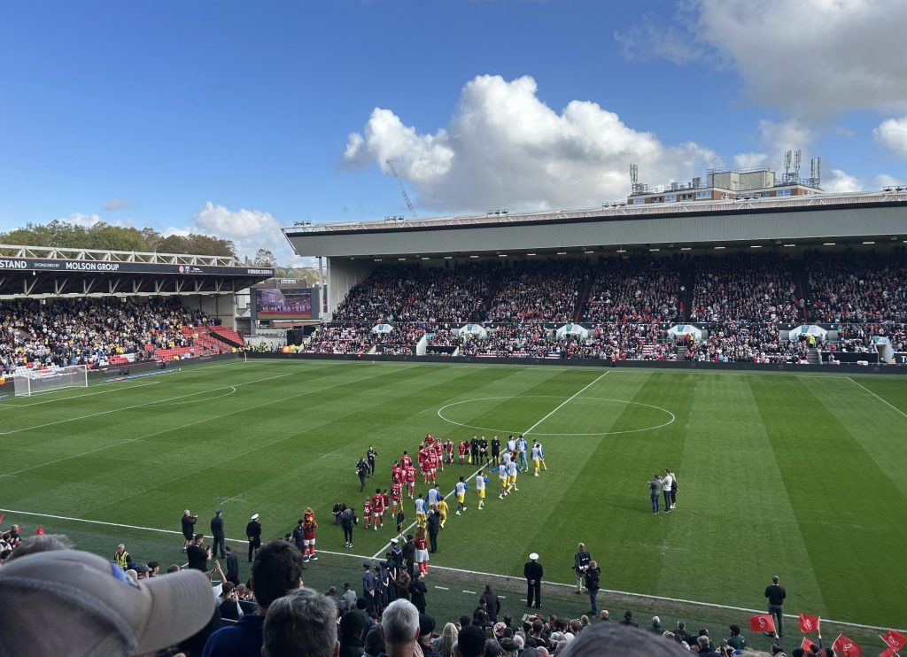 Football match about to start rivalry