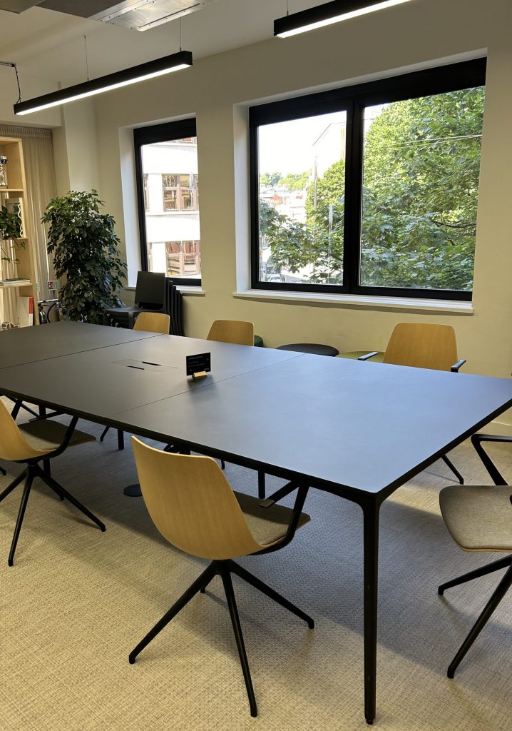 Professionals desk in meeting room